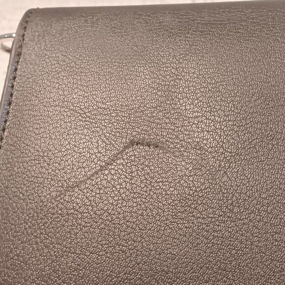 Nine West black faux leather wristlet & chain convertible straps handbag purse - Picture 12 of 15